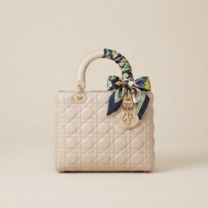 Lady Dior Beige Cannage Scarf