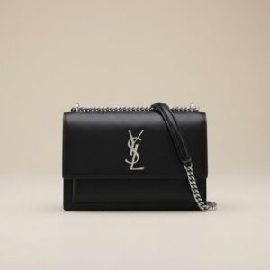 YSL SUNSET BLACK SILVER BAG