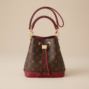RED LV BUCKET BAG