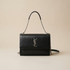 YSL BAG WITH SILVER DETAILS