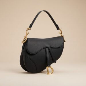 Dior Saddle Black Grained