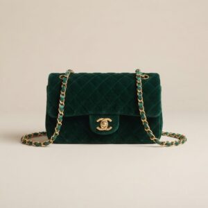 Chanel Classic Flap Velvet Green