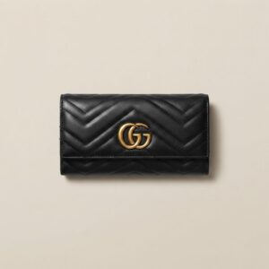 Gucci Marmont Long Black Wallet