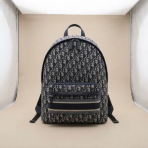 Dior Travel Backpack Navy Oblique