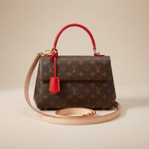 LV Cluny BB Monogram Red Handle