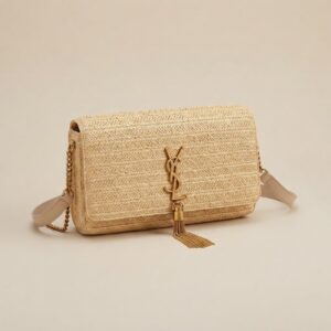 YSL Kate Raffia Natural Tassel