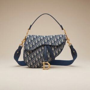 DIOR SADDLE OBLIQUE BAG BLUE