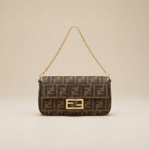 Fendi Baguette Mini FF Brown