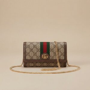 GG OPHIDIA WALLET WITH CHAIN
