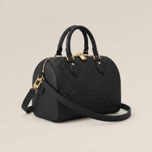 LV SPEEDY 25 BANDOULIÈRE EMPREINTE BLACK BAG