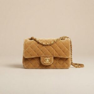 Chanel Classic Flap Velvet Caramel