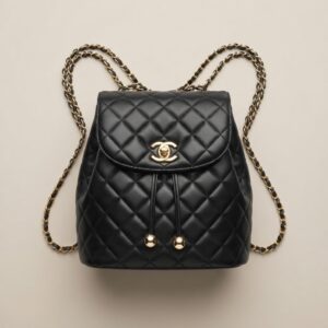 Chanel Duma Backpack Black Gold