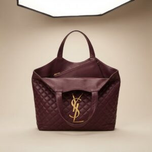 YSL ICARE MAXI SHOPPING BAG BORDEAUX
