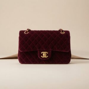 Chanel Classic Flap Velvet Bordeaux